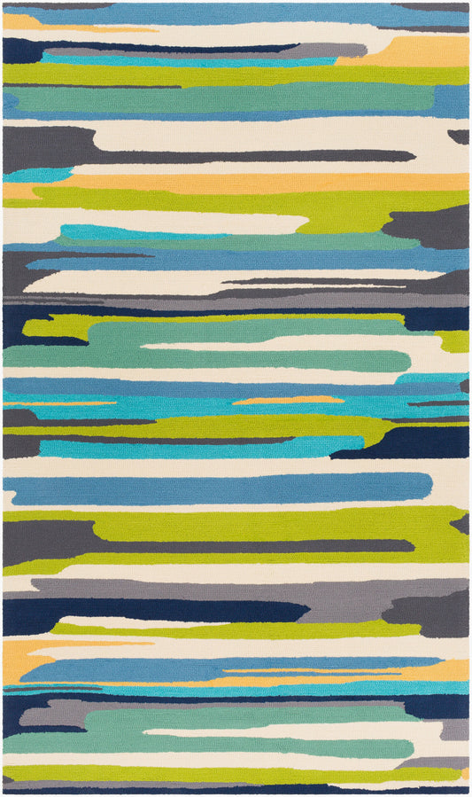 Alfombra decorativa para interior y exterior hecha a mano Rain RAI-1270 de 90 x 150 cm