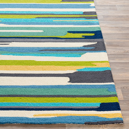 Alfombra decorativa para interior y exterior hecha a mano Rain RAI-1270 de 90 x 150 cm
