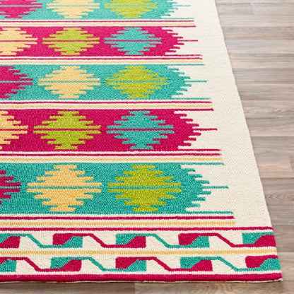 Alfombra decorativa para interior y exterior hecha a mano Rain RAI-1272 de 2' x 3'