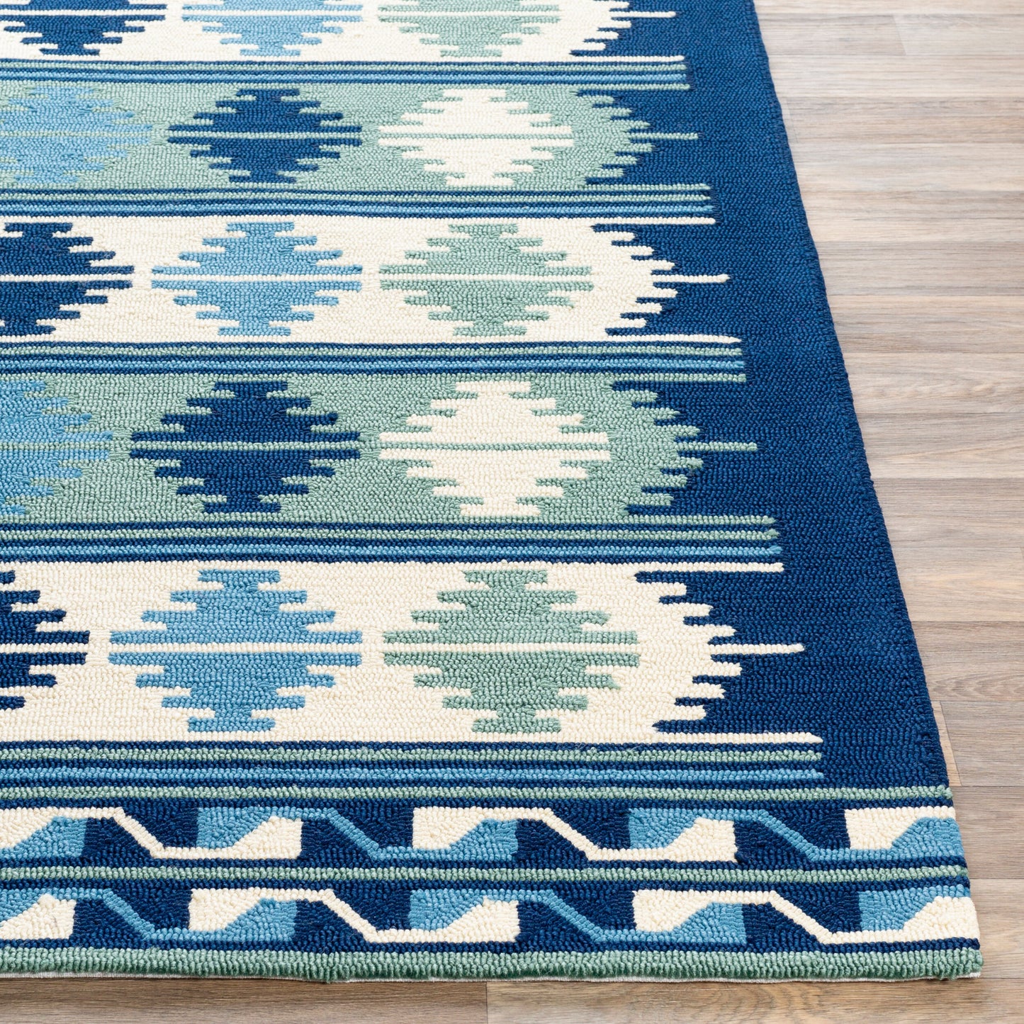 Alfombra redonda Rain RAI-1274 de 2,4 m para interior y exterior, hecha a mano