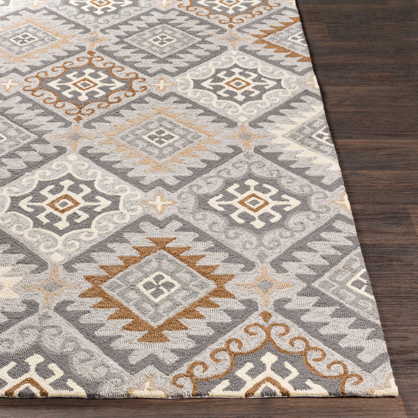 Alfombra Rain RAI-1278 de 1,52 m x 2,44 m para interior y exterior, hecha a mano