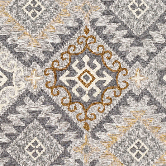 Alfombra Rain RAI-1278 de 1,52 m x 2,44 m para interior y exterior, hecha a mano