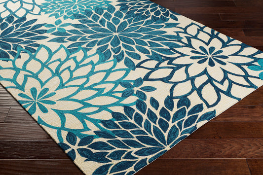 Alfombra Rain RAI-1280 de 2,7 x 3,6 m para interior y exterior, hecha a mano