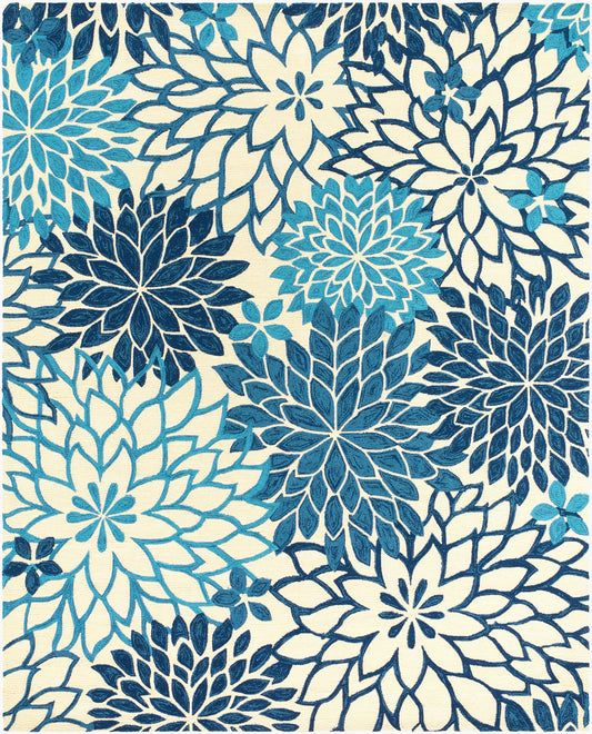 Alfombra decorativa para interior y exterior hecha a mano Rain RAI-1280 de 2' x 3'
