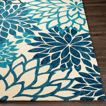 Alfombra Rain RAI-1280 de 2,7 x 3,6 m para interior y exterior, hecha a mano