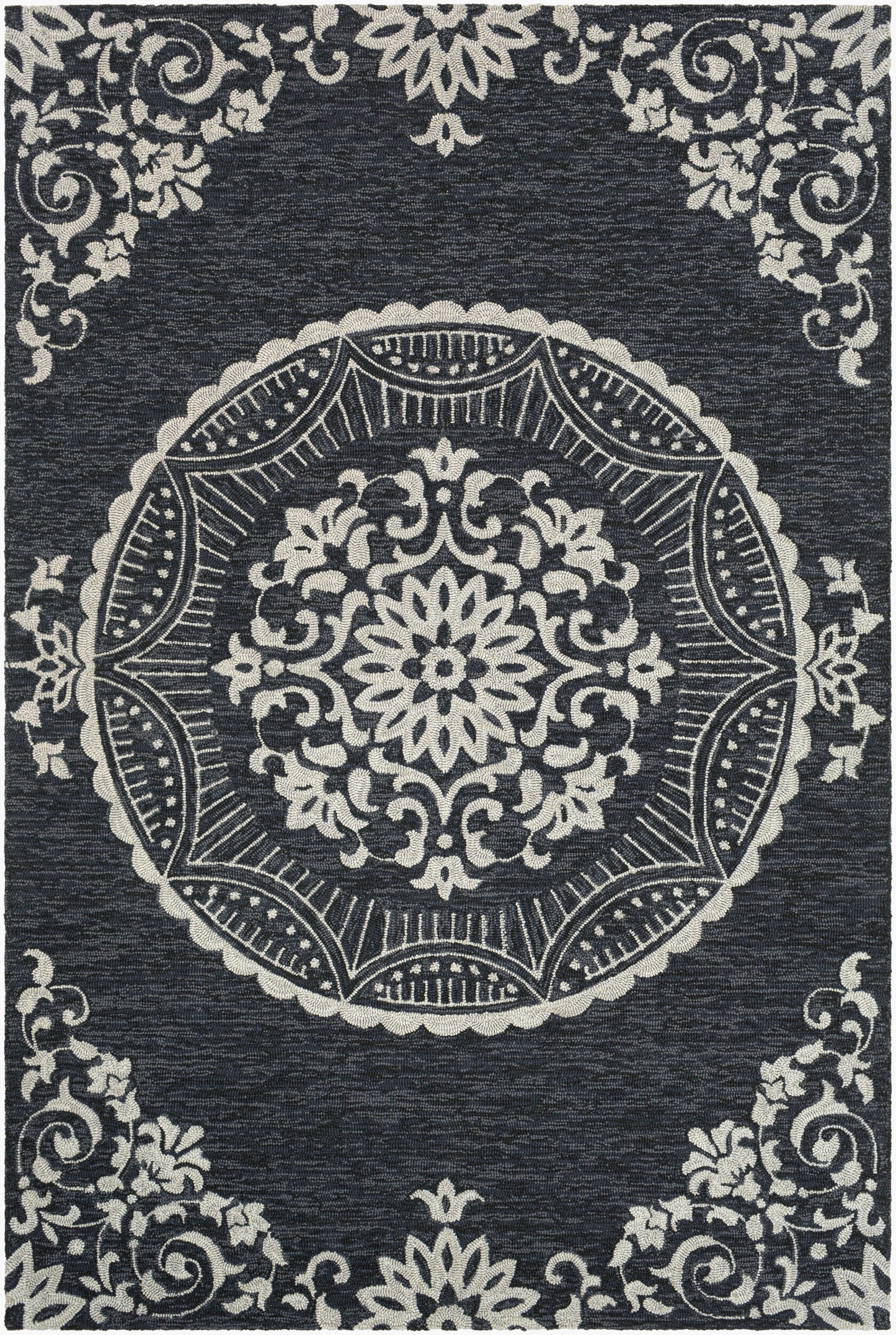 Alfombra decorativa para interiores y exteriores Rain RAI-1283 de 2' x 3' hecha a mano