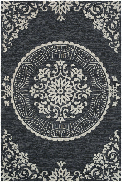 Alfombra decorativa para interiores y exteriores Rain RAI-1283 de 2' x 3' hecha a mano