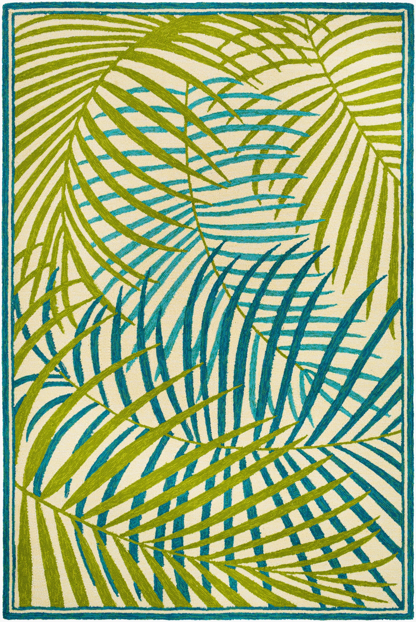 Alfombra decorativa para interior y exterior hecha a mano Rain RAI-1286 de 2' x 3'