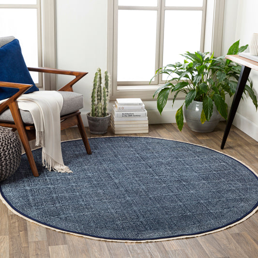 Rajasthan RAJ-2300 8ft Round Handmade Area Rug