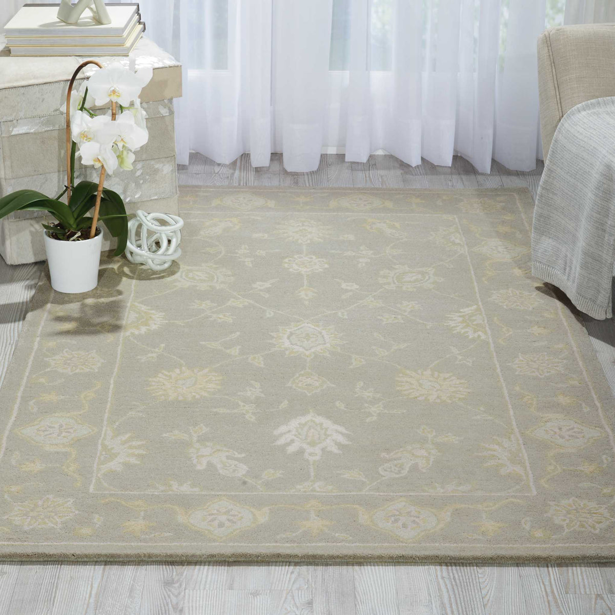Zephyr ZEP02 Light Taupe Tufted Rug