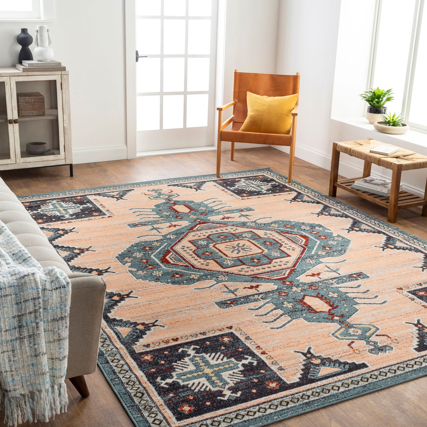 Alfombra tejida a máquina para interior y exterior Redondo Beach RDD-2324 de 1,52 m x 2,13 m