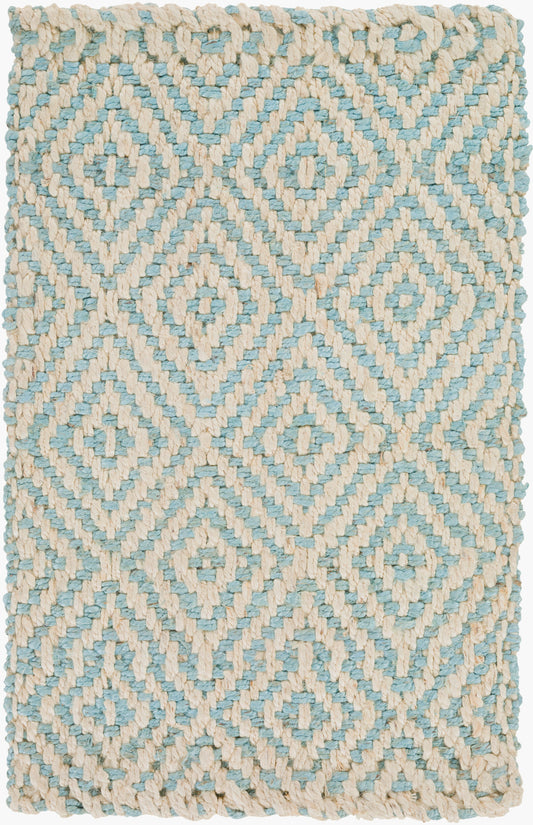 Alfombra decorativa de yute hecha a mano Reeds REED-809 de 3' x 5'