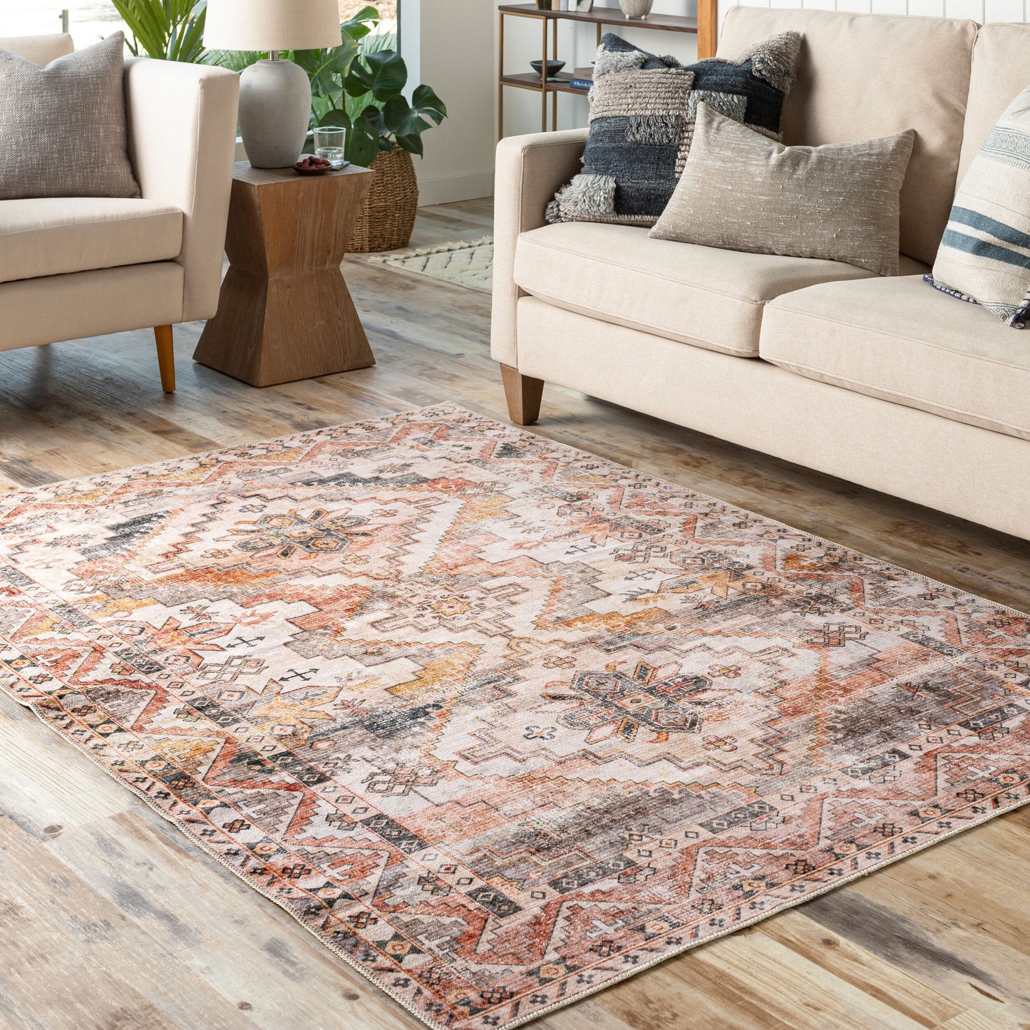 Regen RGE-2309 3' x 5' Machine Woven Washable Accent Rug