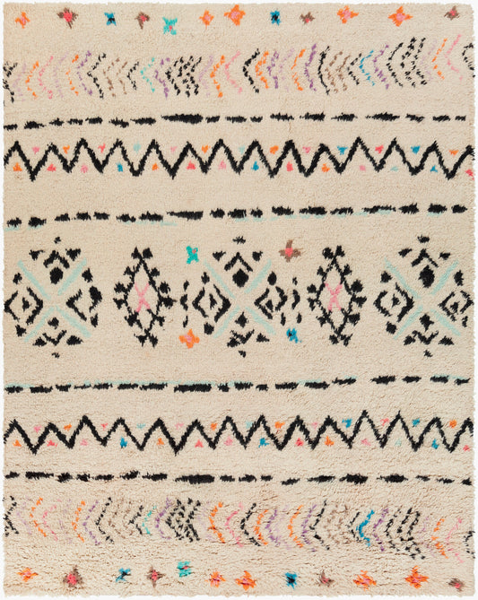 Alfombra de lana hecha a mano Riad RID-3003 de 2,44 m x 3,05 m