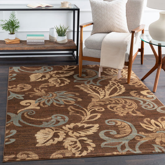 Alfombra decorativa tejida a máquina Riley RLY-5022 de 3' x 5'