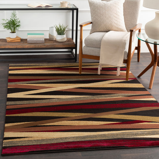 Alfombra decorativa tejida a máquina Riley RLY-5057 de 2' x 3'