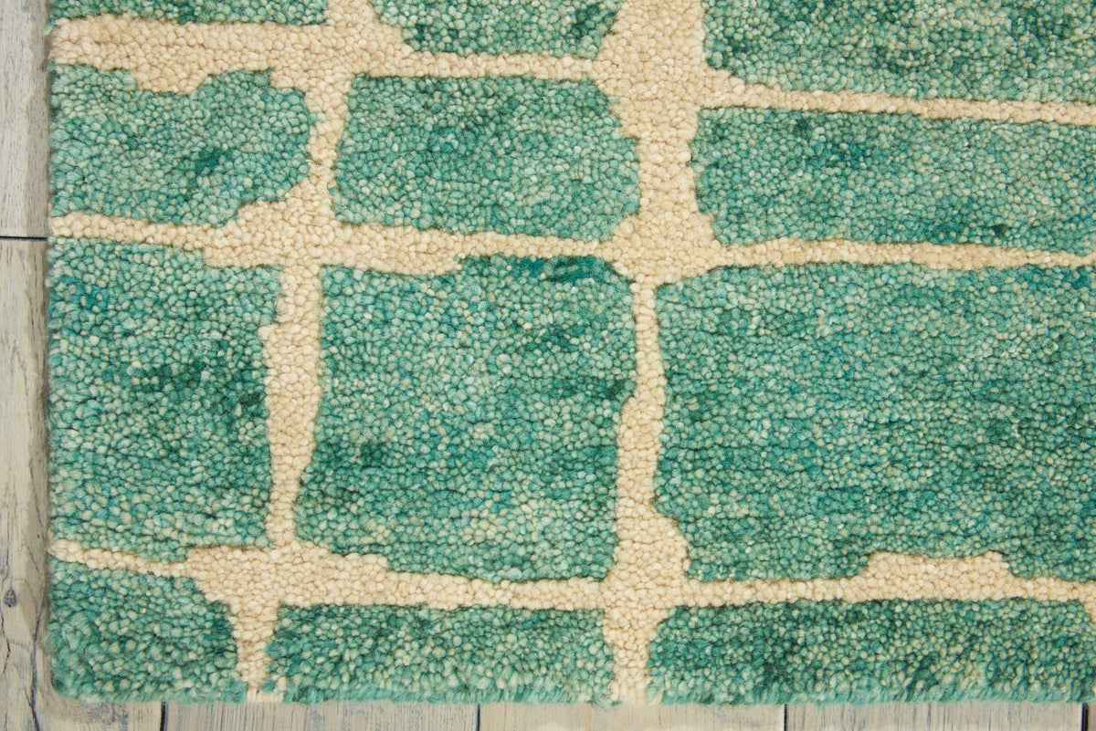 Tahoe Modern MTA03 Turqoise Green Knotted Rug