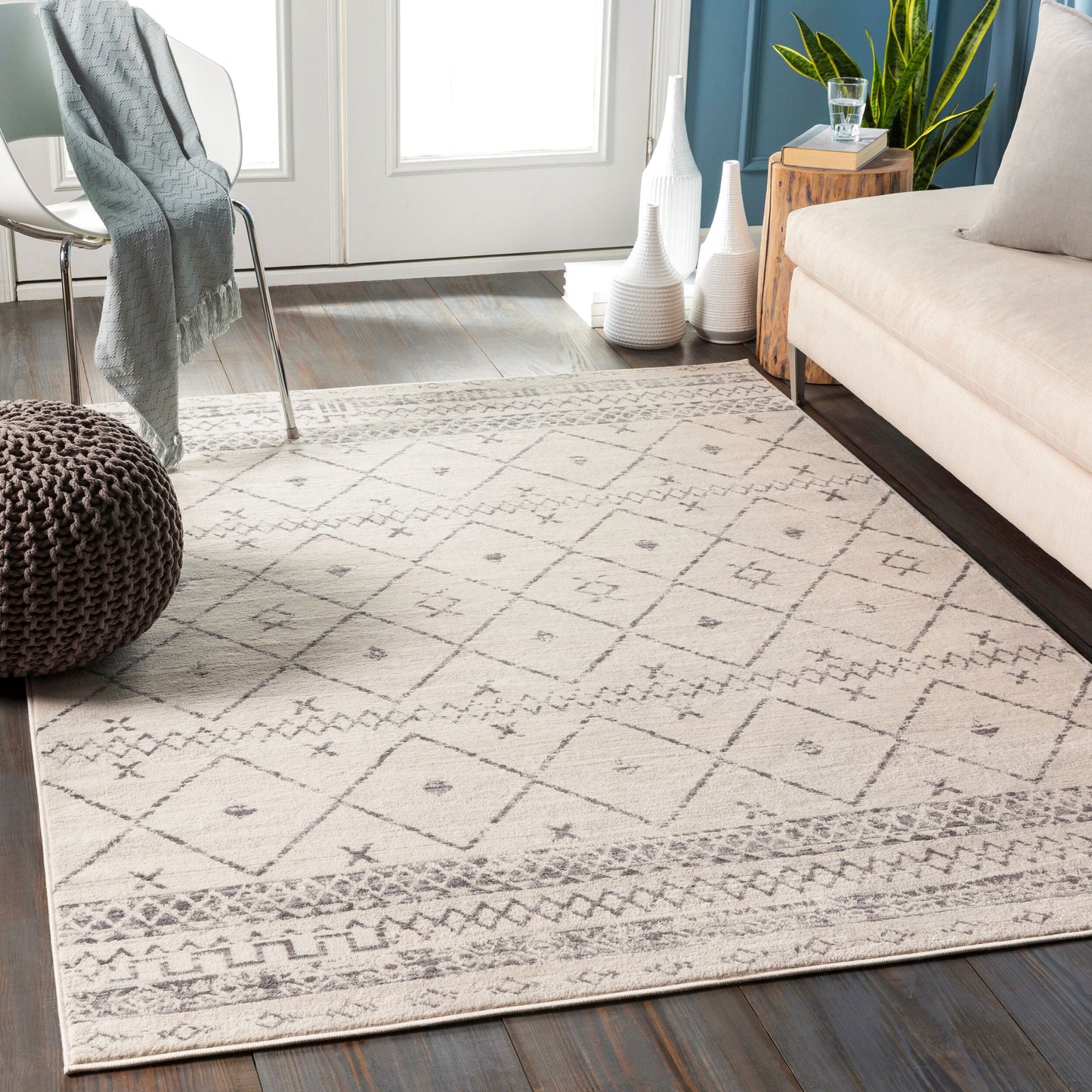 Roma ROM-2338 6' x 9' Machine Woven Area Rug