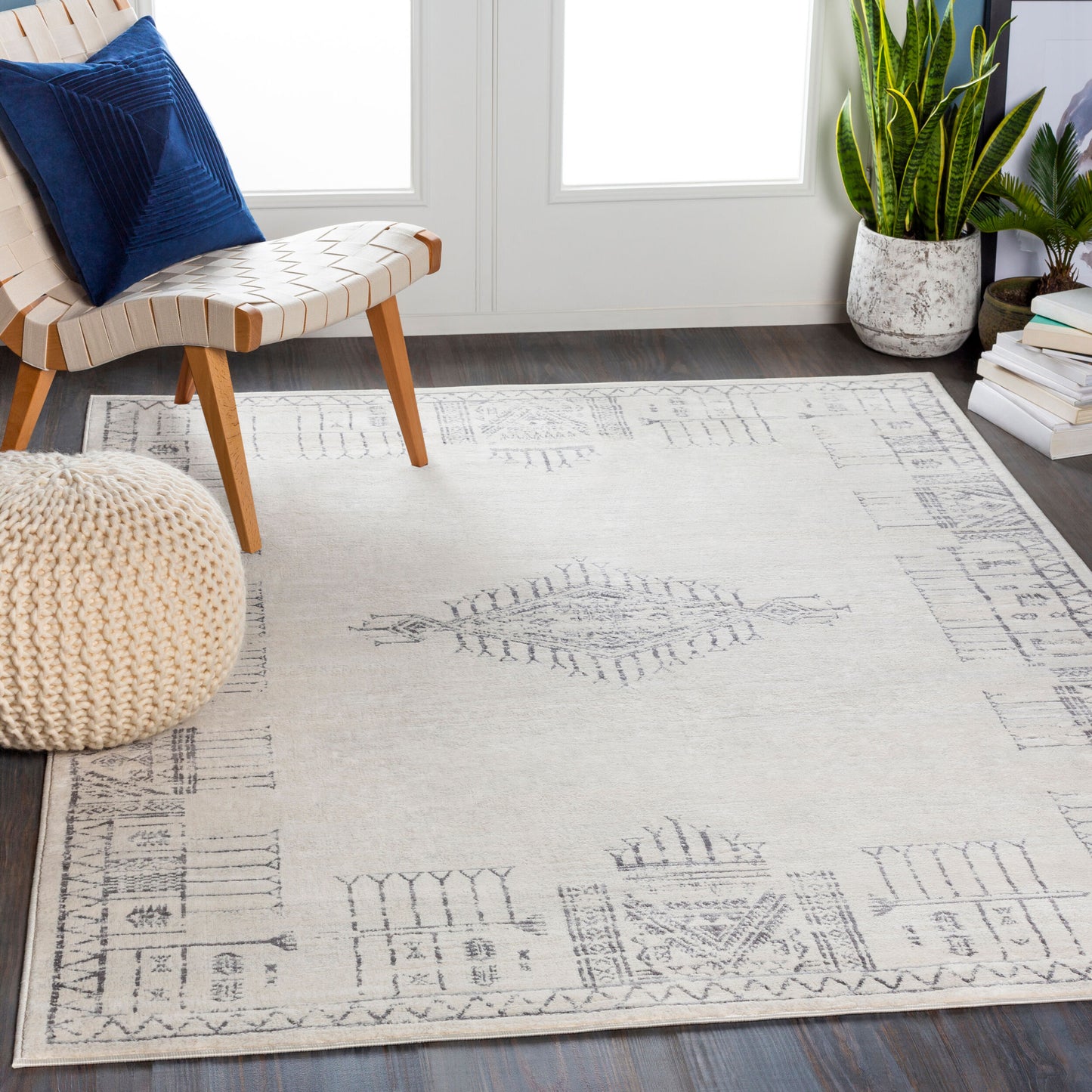 Roma ROM-2346 8' x 10' Machine Woven Area Rug