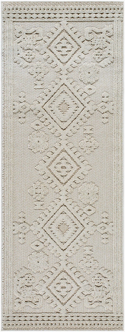 Rockport RPT-2304 7ft Runner Machine Woven Indoor/Outdoor Runner Rug