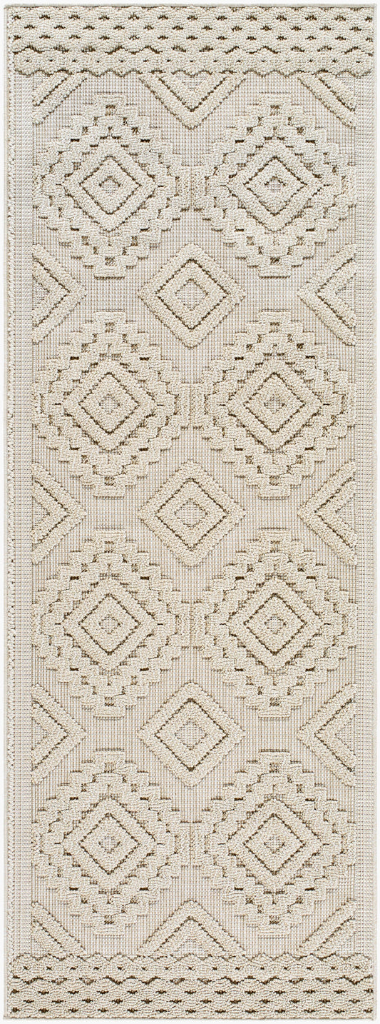 Rockport RPT-2306 7ft Runner Machine Woven Indoor/Outdoor Runner Rug