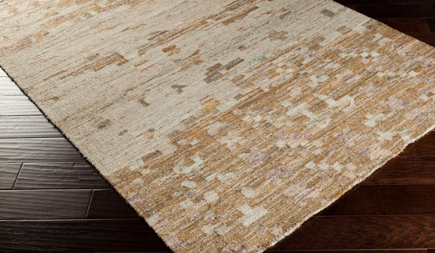 Rustic RUT-700 2' x 3' Handmade Faux Silk Accent Rug