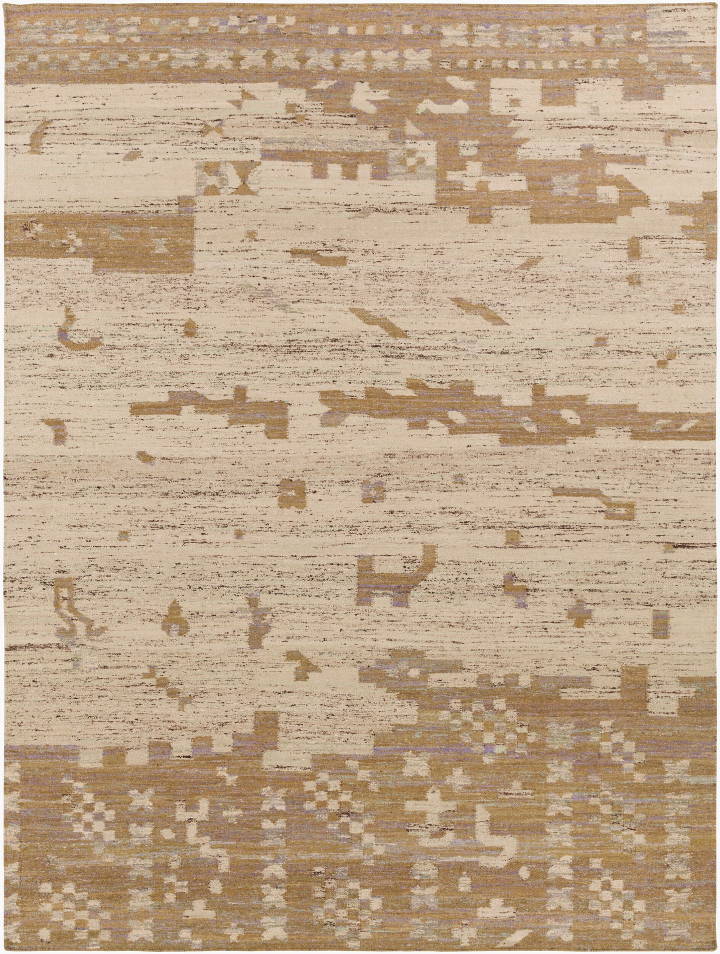 Rustic RUT-700 2' x 3' Handmade Faux Silk Accent Rug