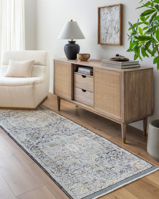 Rivaldo RVD-2301 10ft Runner Machine Woven Runner Rug