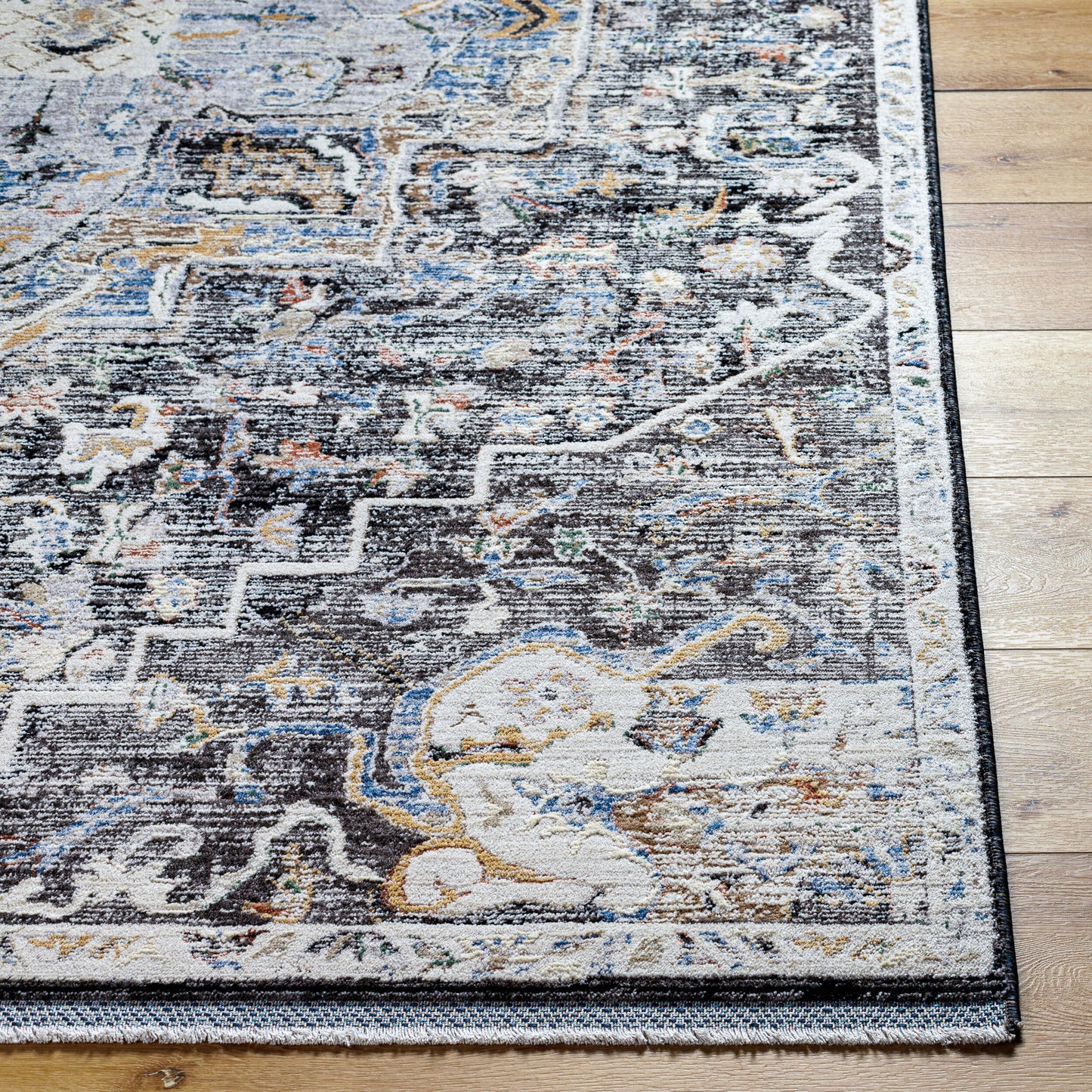 Rivaldo RVD-2301 7ft Round Machine Woven Area Rug