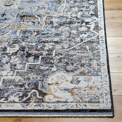 Rivaldo RVD-2301 7ft Round Machine Woven Area Rug