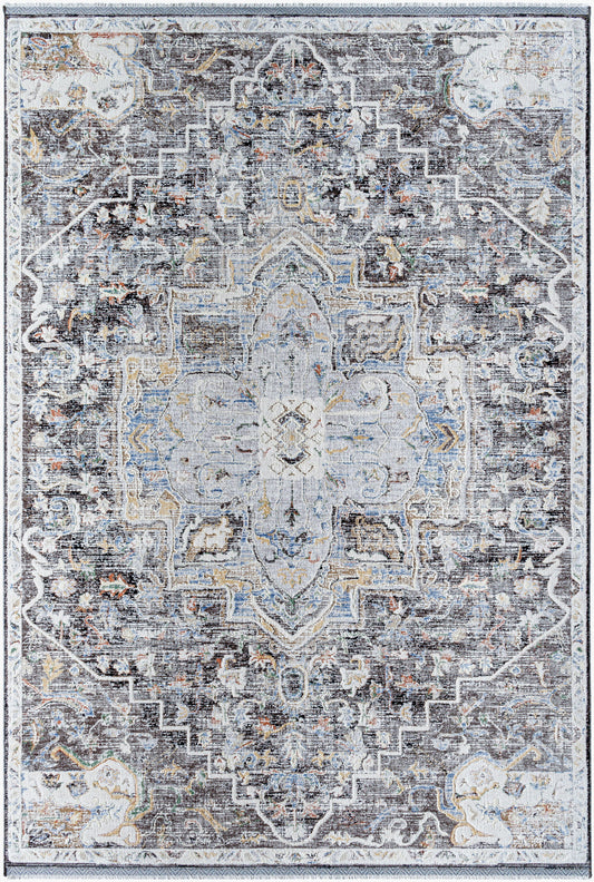 Rivaldo RVD-2301 7ft Round Machine Woven Area Rug