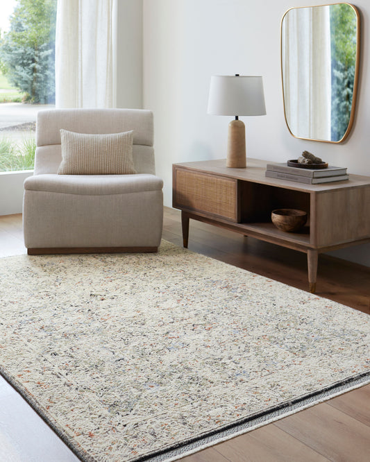 Rivaldo RVD-2302 7ft Round Machine Woven Area Rug