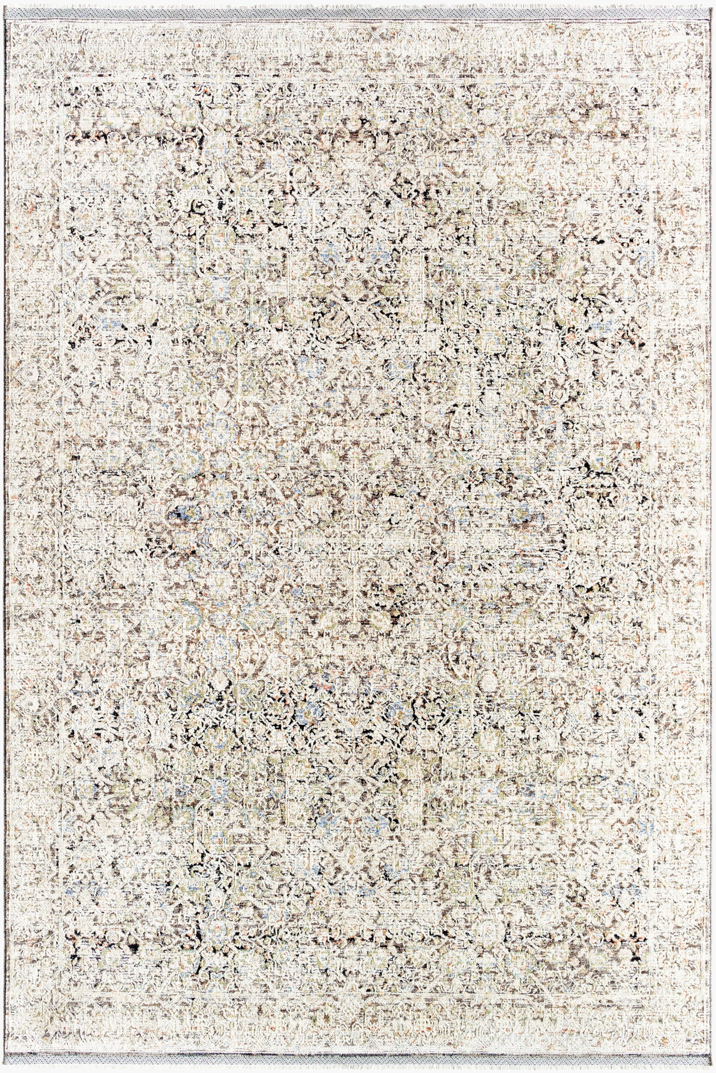 Rivaldo RVD-2302 7ft Round Machine Woven Area Rug