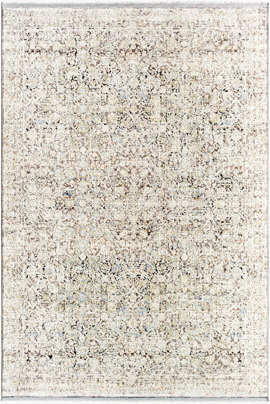 Rivaldo RVD-2302 7ft Round Machine Woven Area Rug