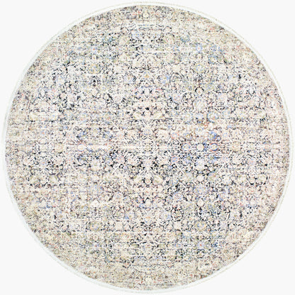 Rivaldo RVD-2302 7ft Round Machine Woven Area Rug
