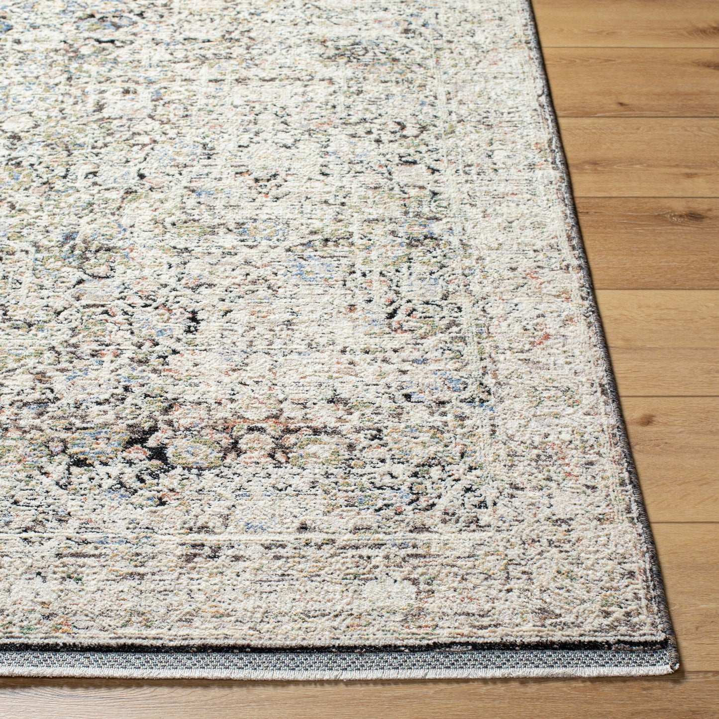 Rivaldo RVD-2302 7ft Round Machine Woven Area Rug