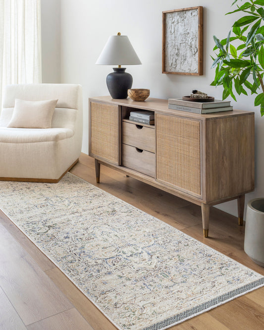 Rivaldo RVD-2308 7ft Round Machine Woven Area Rug