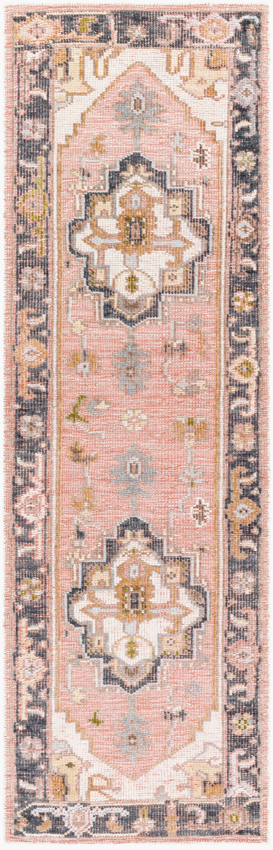 Revere RVE-2304 8ft Runner Handmade Recyled Runner Rug