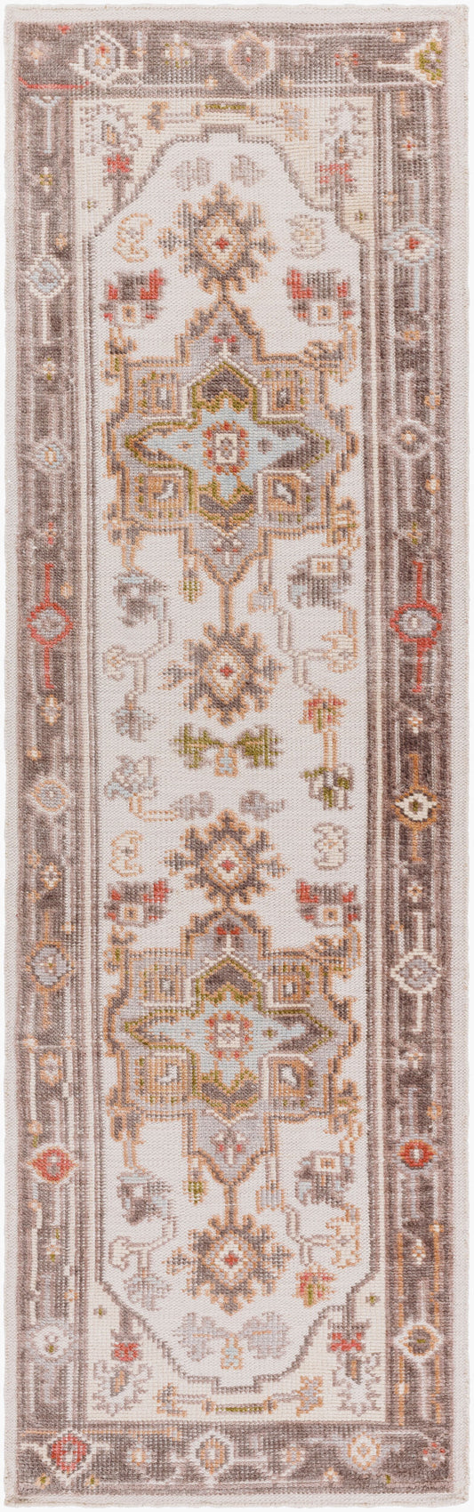Revere RVE-2305 8ft Runner Handmade Recyled Runner Rug