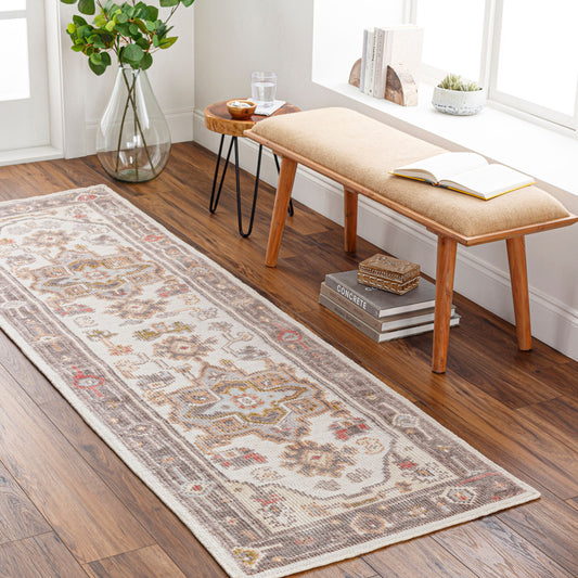 Revere RVE-2305 8ft Runner Handmade Recyled Runner Rug