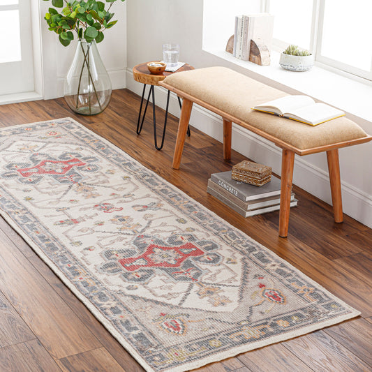 Revere RVE-2307 8ft Runner Handmade Recyled Runner Rug