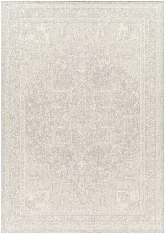 Alfombra Ravello RVL-2310 de 1,52 m x 2,13 m, tejida a máquina, para interior y exterior