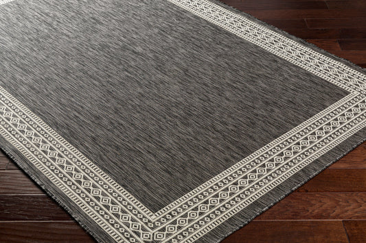 Alfombra decorativa Ravello RVL-2335 de 2' x 3' para interiores y exteriores, tejida a máquina