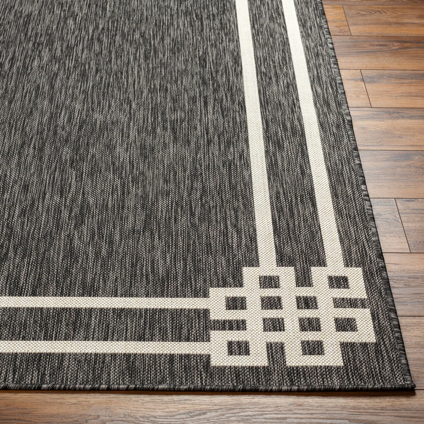 Alfombra Ravello RVL-2341 de 1,52 m x 2,13 m, tejida a máquina, para interior y exterior