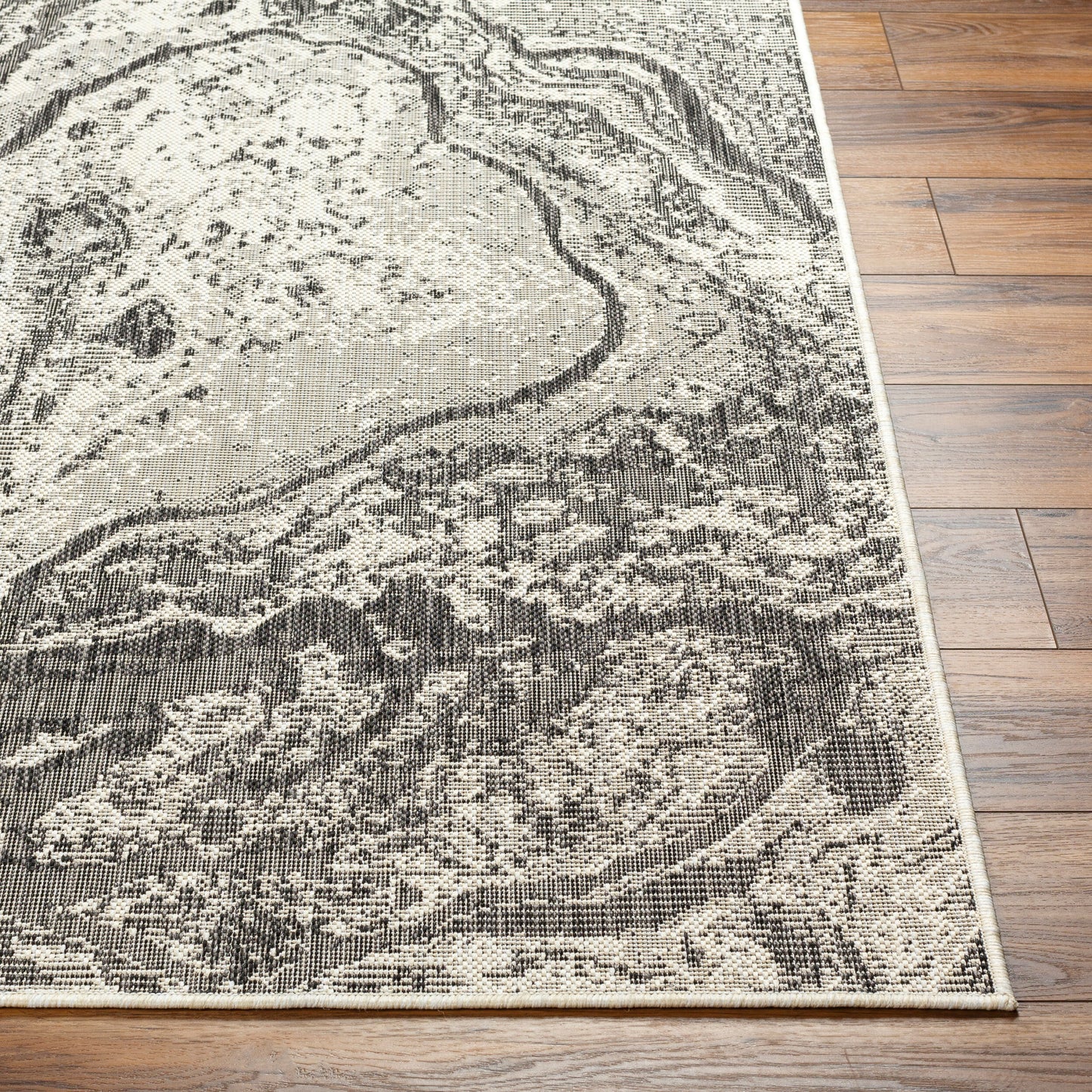 Alfombra Ravello RVL-2344 de 1,83 m x 2,74 m, tejida a máquina, para interior y exterior