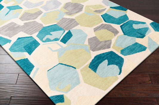 Alfombra decorativa hecha a mano Rivera RVR-1009 de 2' x 3'