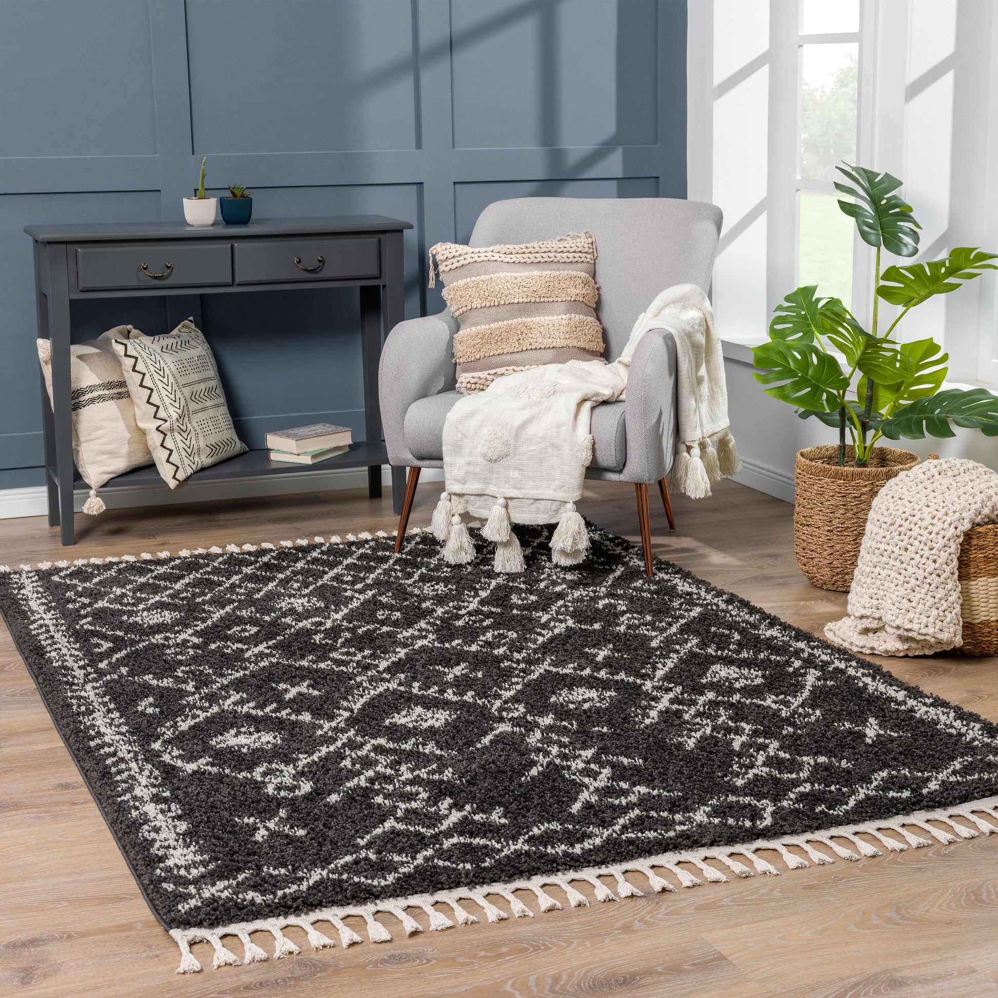Berber Shag BBE-2308 Machine Woven Rug