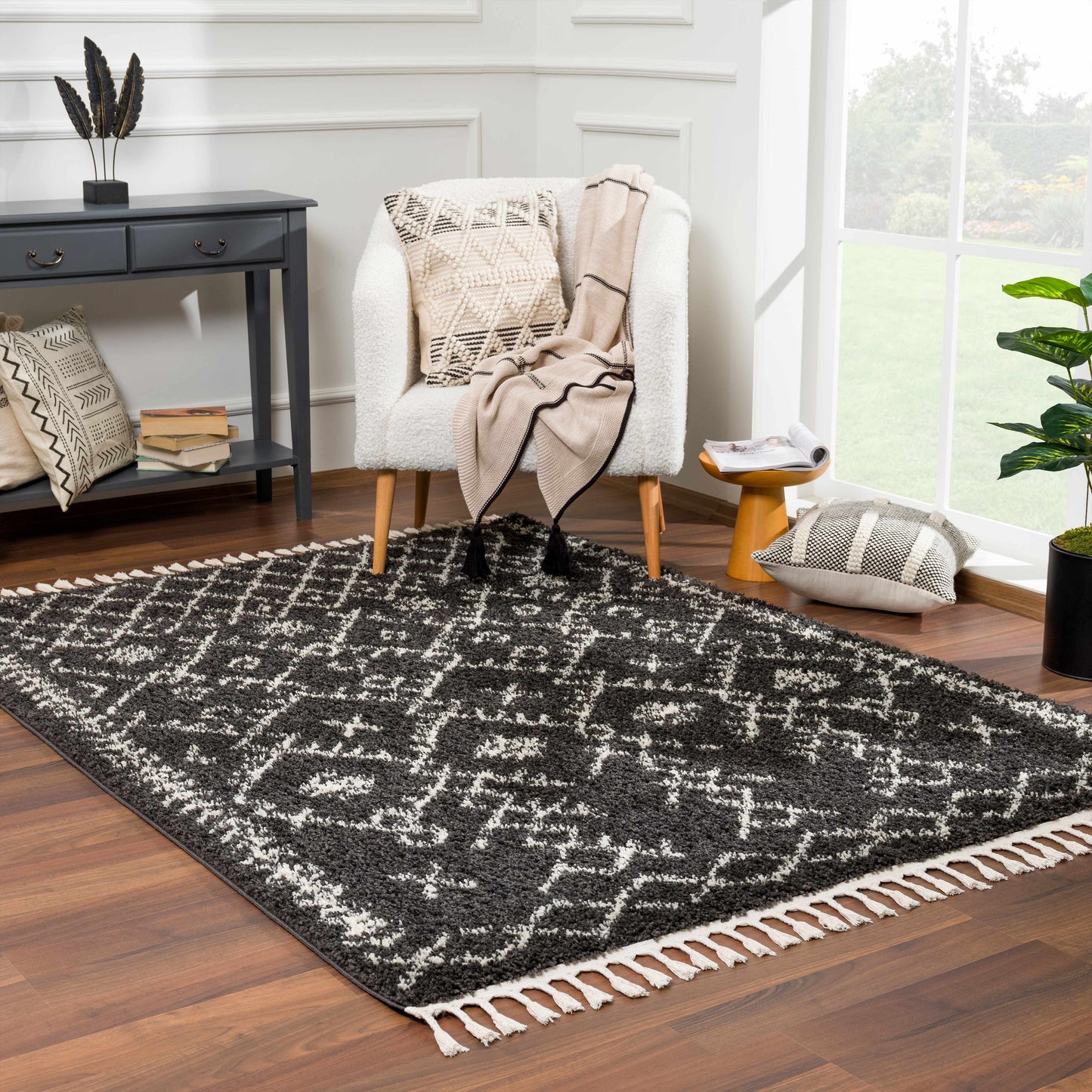 Berber Shag BBE-2308 Machine Woven Rug