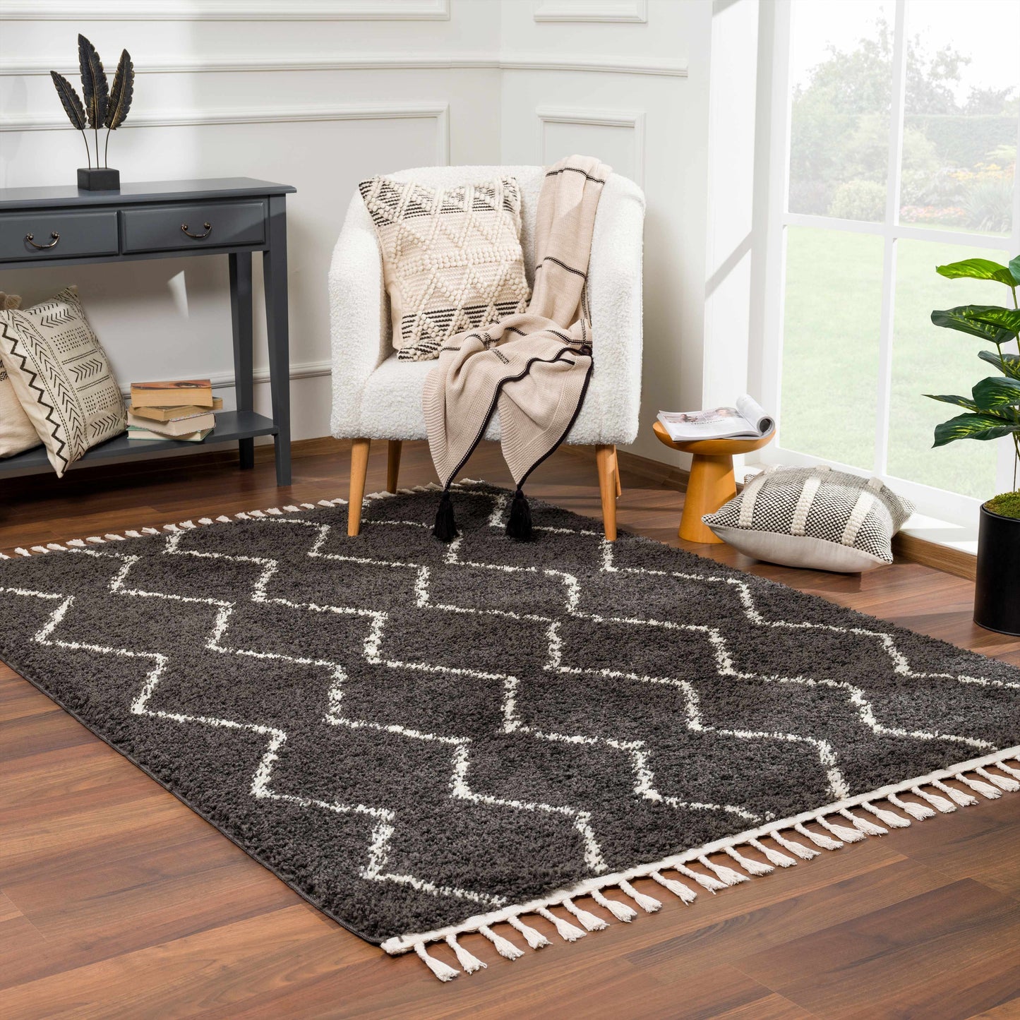Berber Shag BBE-2306 Machine Woven Rug