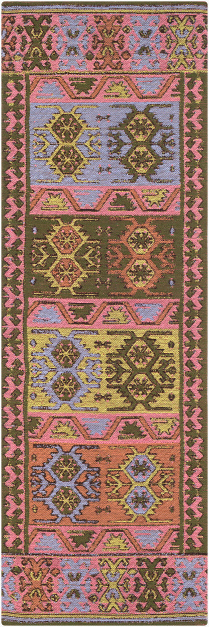 Sajal SAJ-1074 8ft Runner Handmade Recyled Runner Rug